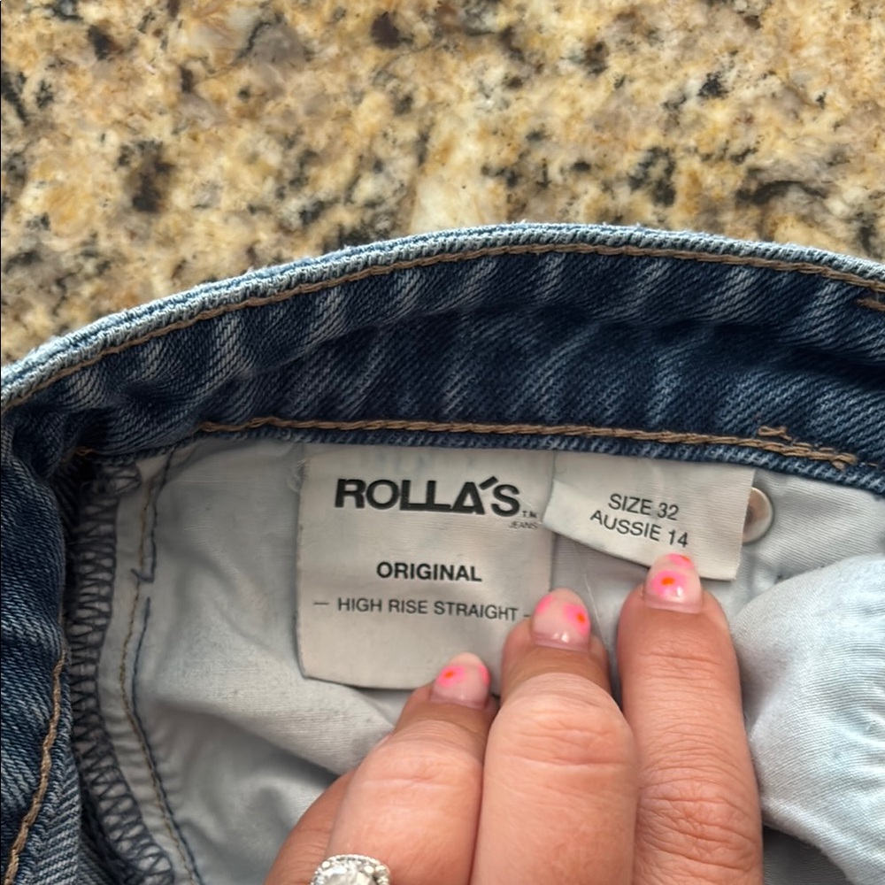 ROLLA'S Blue High Rise Jeans Classic Style - Picture 4 of 4
